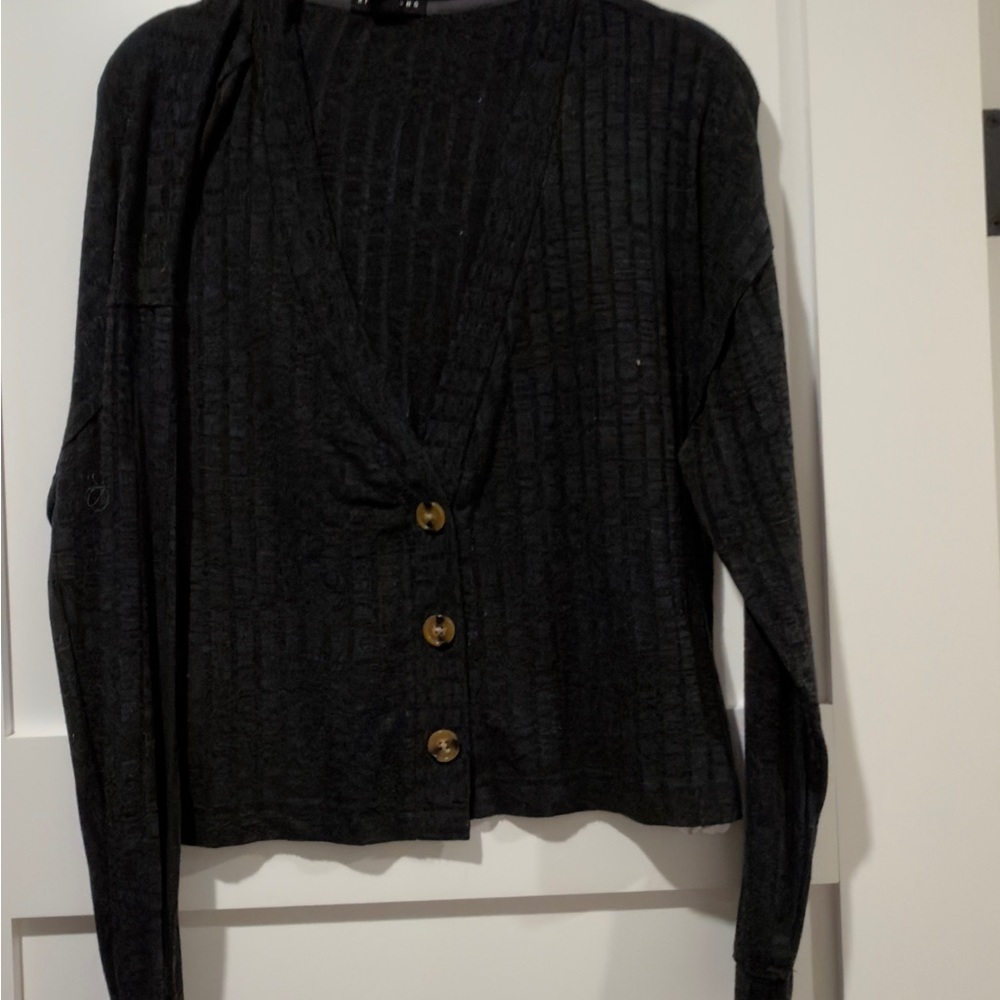 Billabong Black Button-Up Top